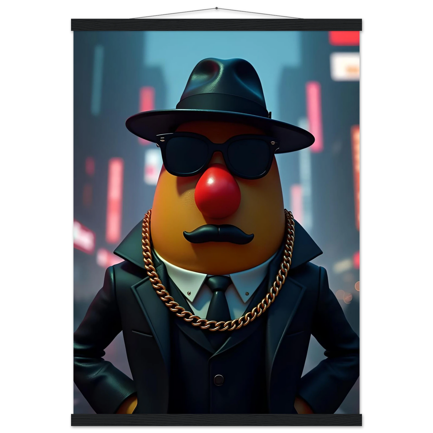 Gangster Mr. Potato Head premium matte poster with hanger from PixiOnyx