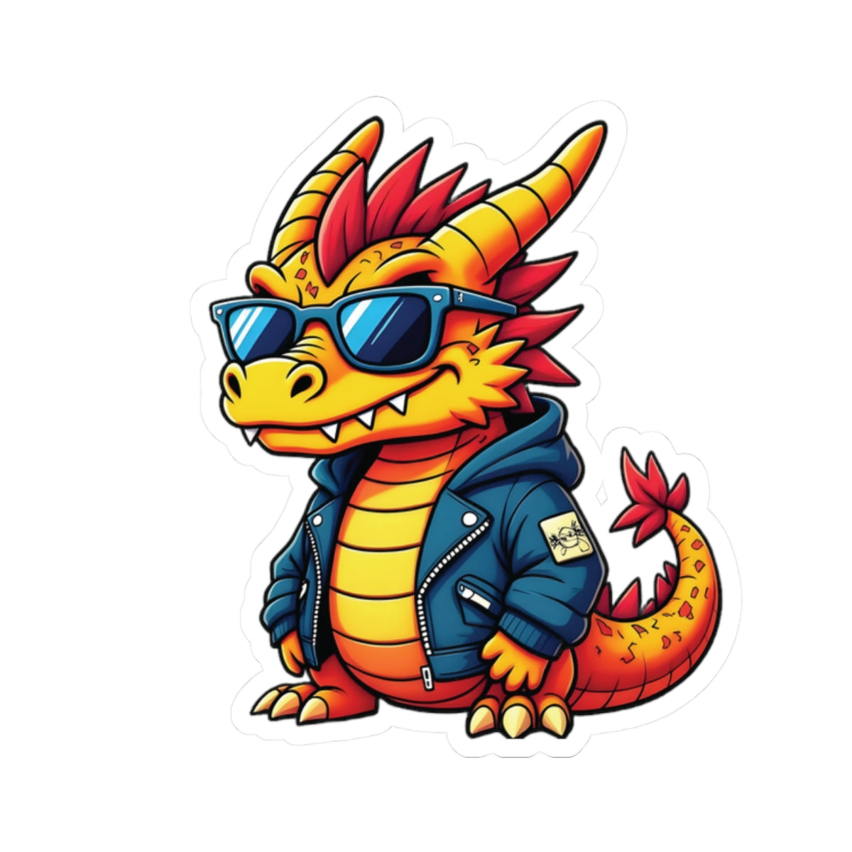 Kiss-Cut Sticker – Groove Dragon | PixiOnyx Funkcore Familiar