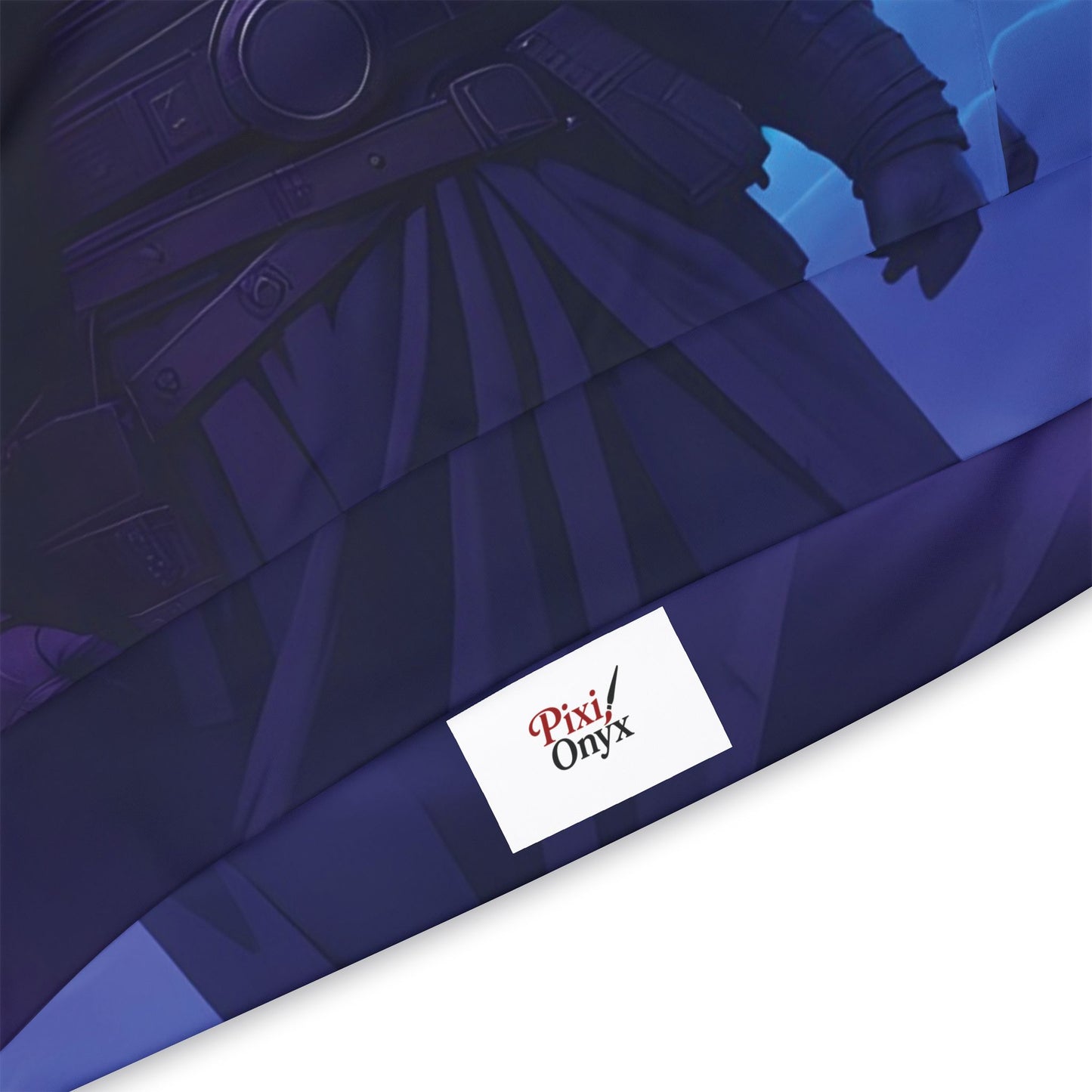 Dark blue patterned pillow from Voidwalker Athletic Hoodie Psychedelic Cosmic AOP Hoodie