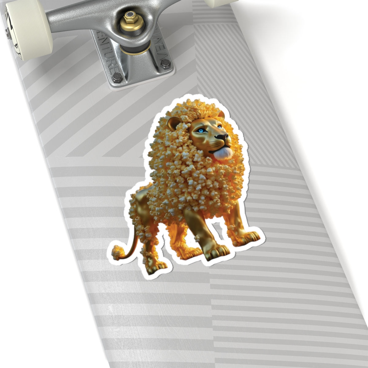 Kiss-Cut Sticker – Popcorn Lion | PixiOnyx SnackBeasts Series