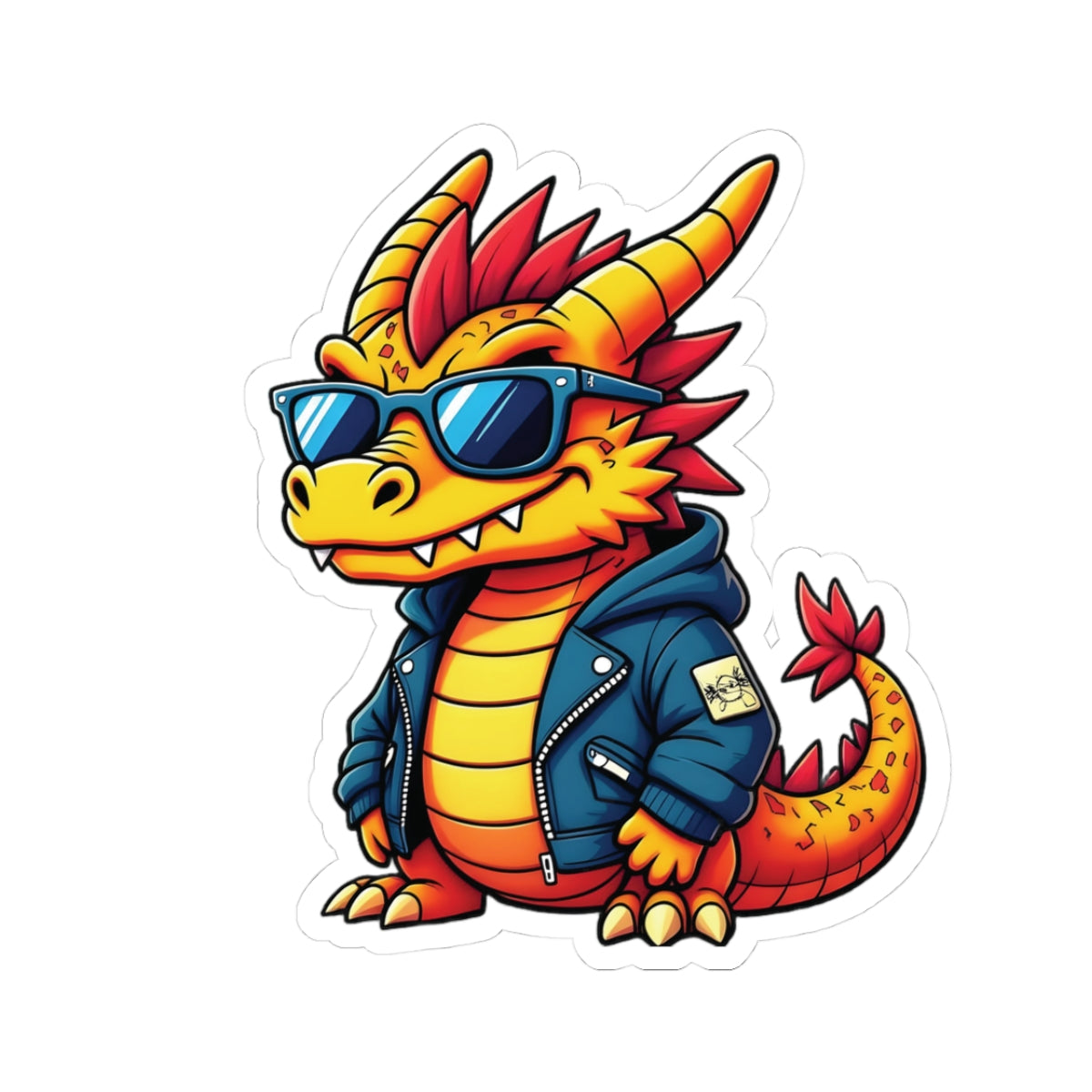 Kiss-Cut Sticker – Groove Dragon | PixiOnyx Funkcore Familiar