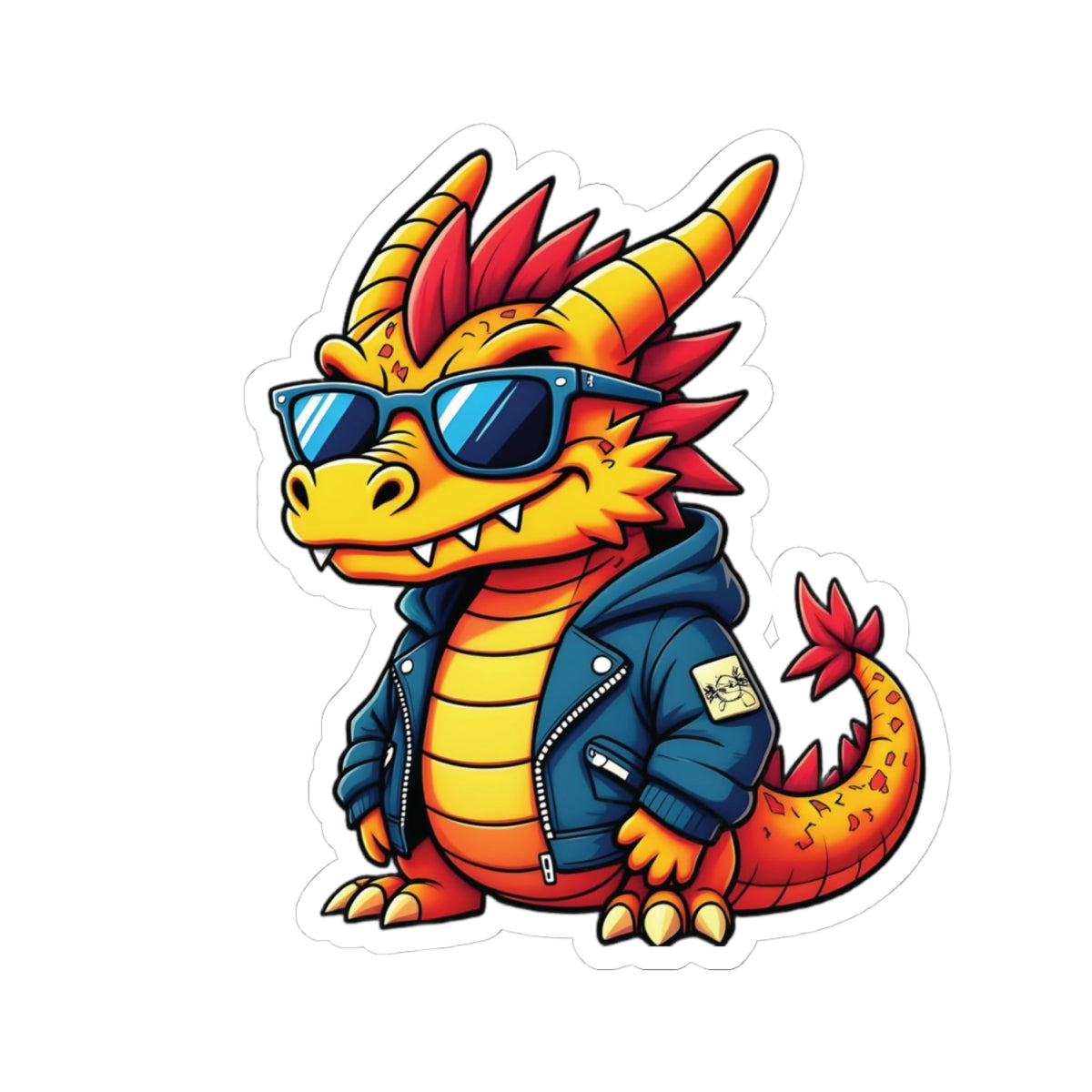 Kiss-Cut Sticker – Groove Dragon | PixiOnyx Funkcore Familiar