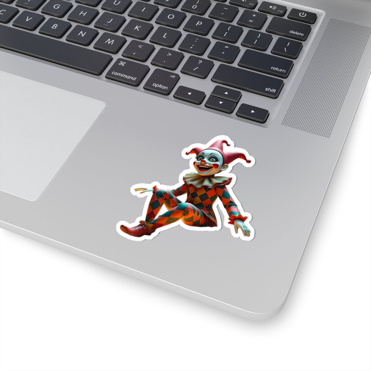 Kiss-Cut Sticker – Whimsical Clown | PixiOnyx Absurdist Circus Series