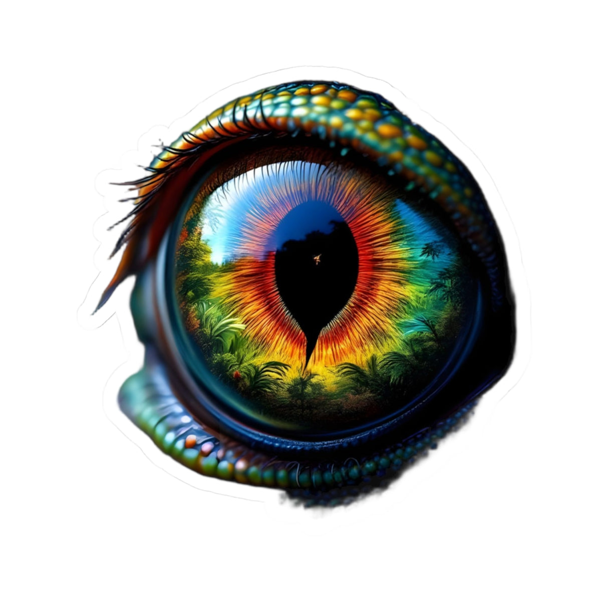 Kiss-Cut Sticker – Vibrant Eye | PixiOnyx CreatureVision Series