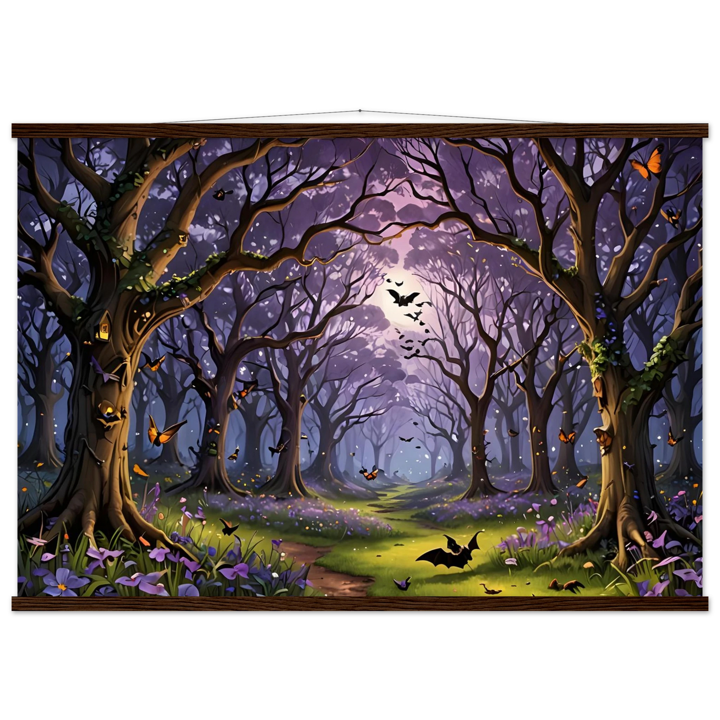 Enchanted forest tapestry displayed on PixiOnyx Whispers of the Enchanted Forest poster