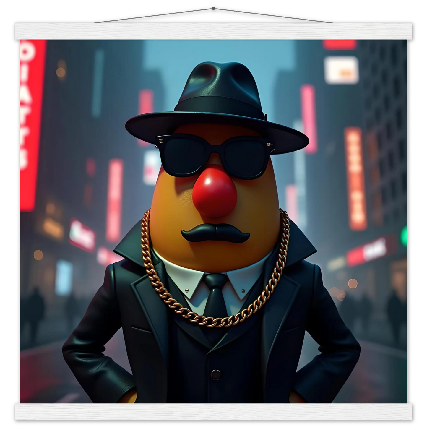 Gangster Mr. Potato Head Premium Matte Poster with Hanger from PixiOnyx