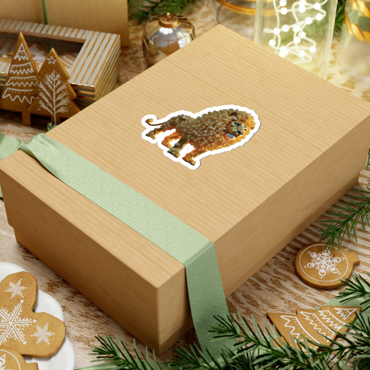 Kiss-Cut Sticker – Popcorn Lion | PixiOnyx SnackBeasts Series