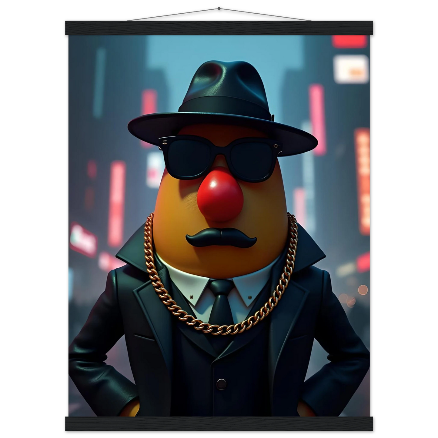 Gangster Mr. Potato Head Premium Matte Poster with Hanger by PixiOnyx