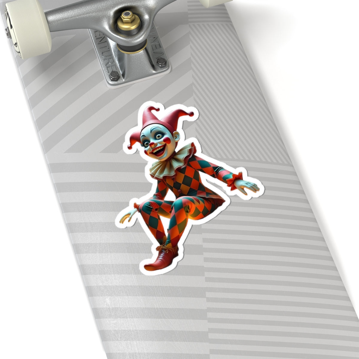 Kiss-Cut Sticker – Whimsical Clown | PixiOnyx Absurdist Circus Series