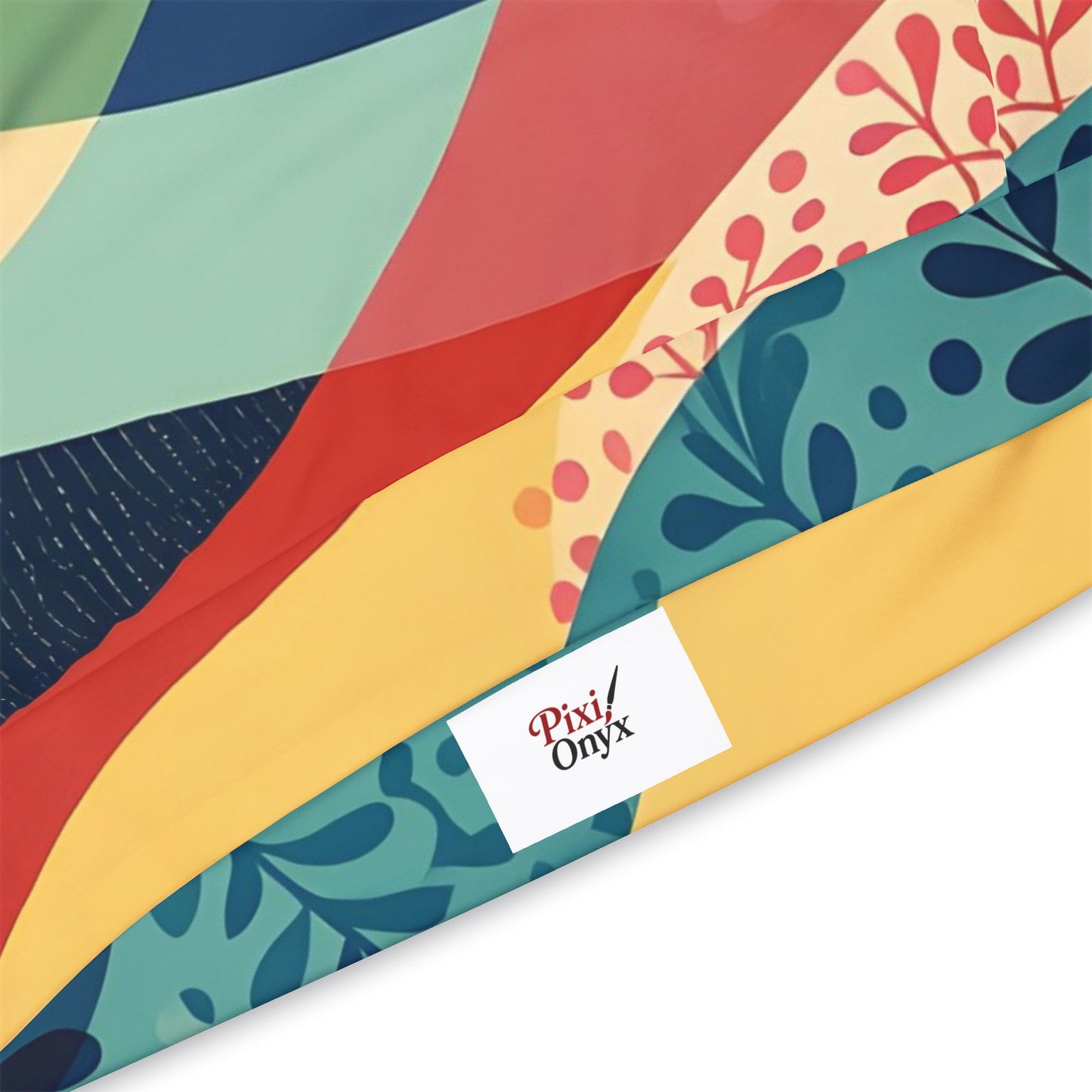 Colorful patterned fabric for Sunset Grove AOP Hoodie by PixiOnyx in abstract nature design