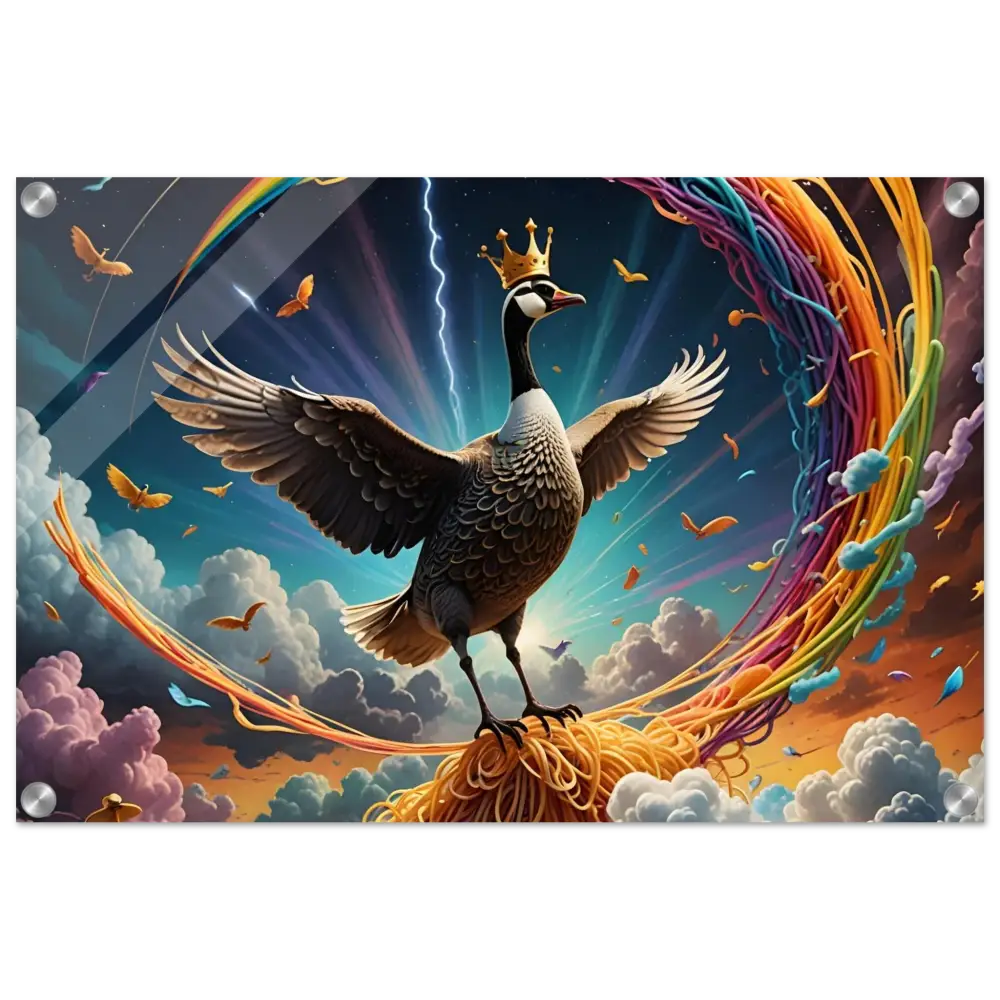 Majestic Goose King sculpture from Acrylic Goose Ascension Noodle Nirvana by PixiOnyx