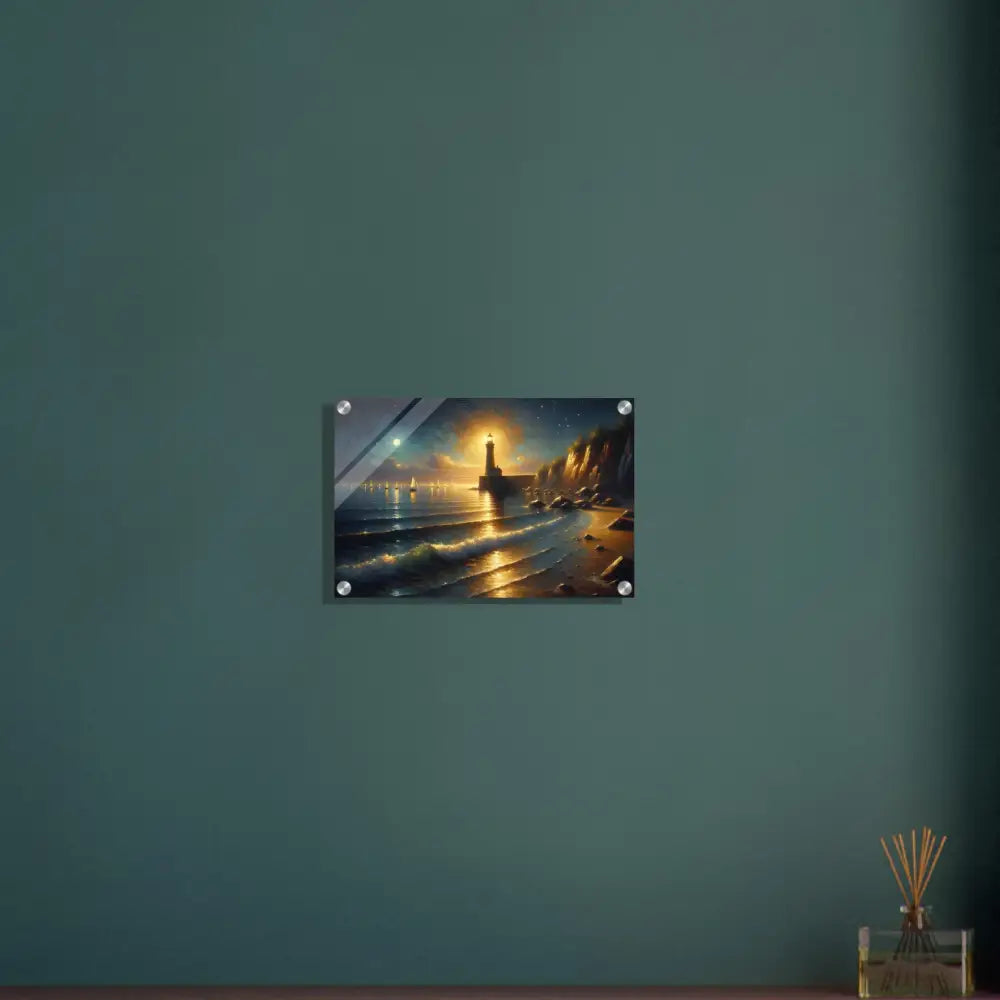Lighthouse painting on acrylic from PixiOnyx Beacon of the Quiet Tide series