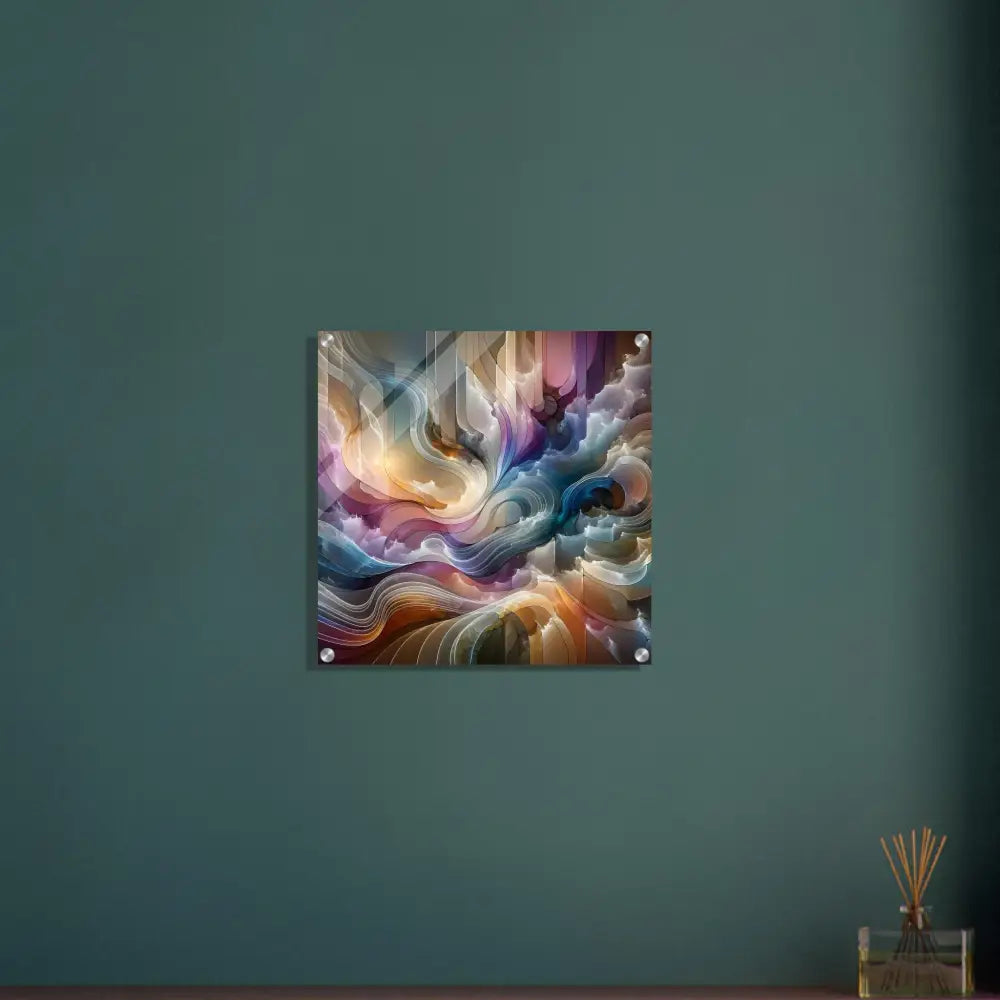 Abstract acrylic wall art from PixiOnyx Celestial Layer Flux series