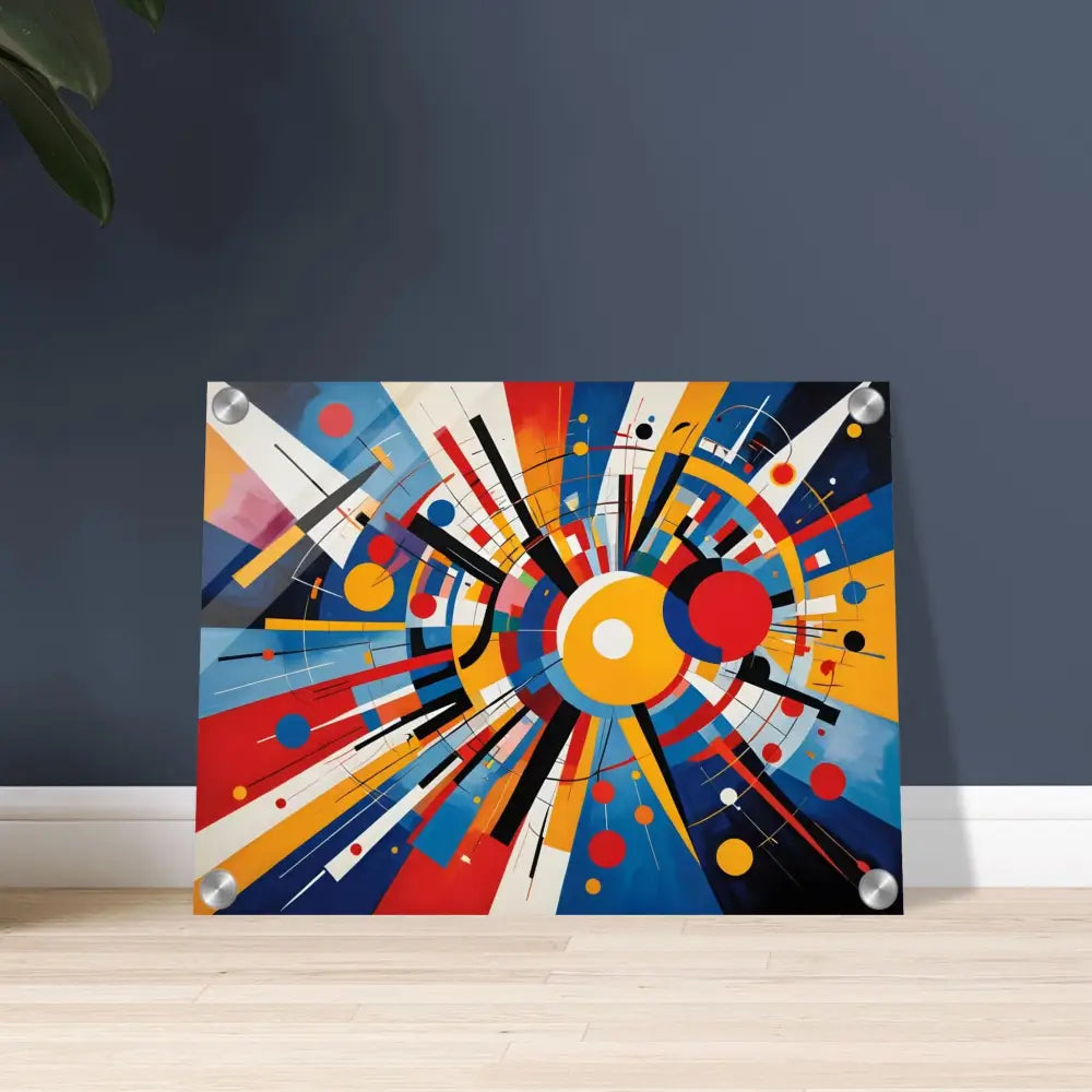 Abstract geometric art print on Acrylic Print Celestial Motion by PixiOnyx