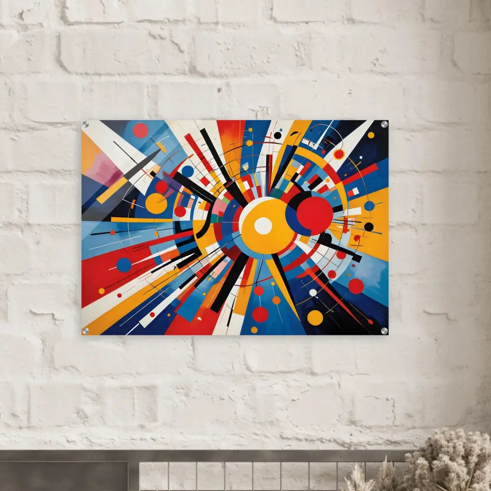 Abstract geometric wall art acrylic print titled Celestial Motion by PixiOnyx Abstract Dreamscape