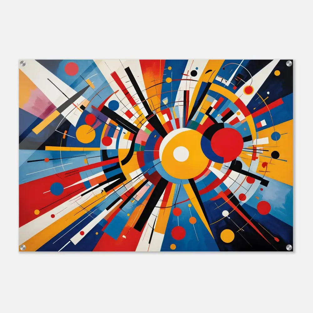 Abstract geometric artwork displayed on Acrylic Print Celestial Motion PixiOnyx