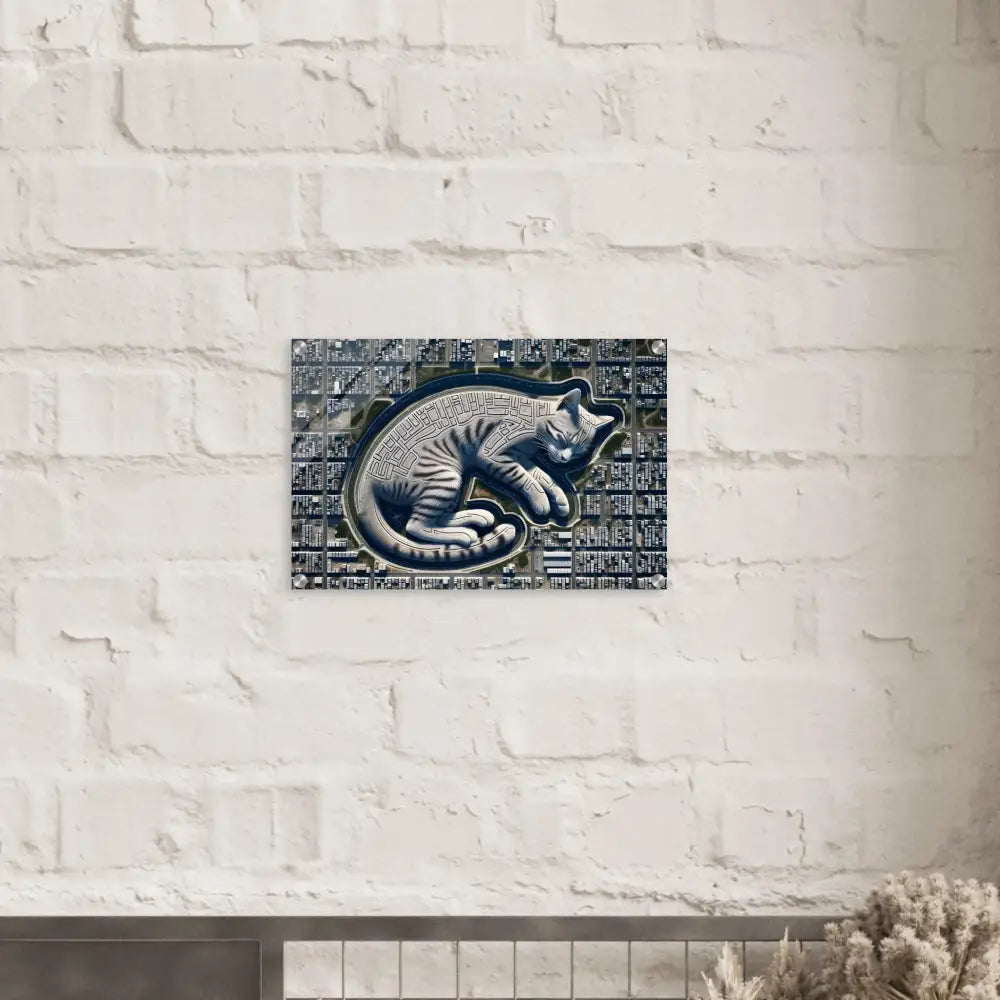 Cat-themed wall art Acrylic Print Citynap Overlook PixiOnyx Dimensional Glasswork