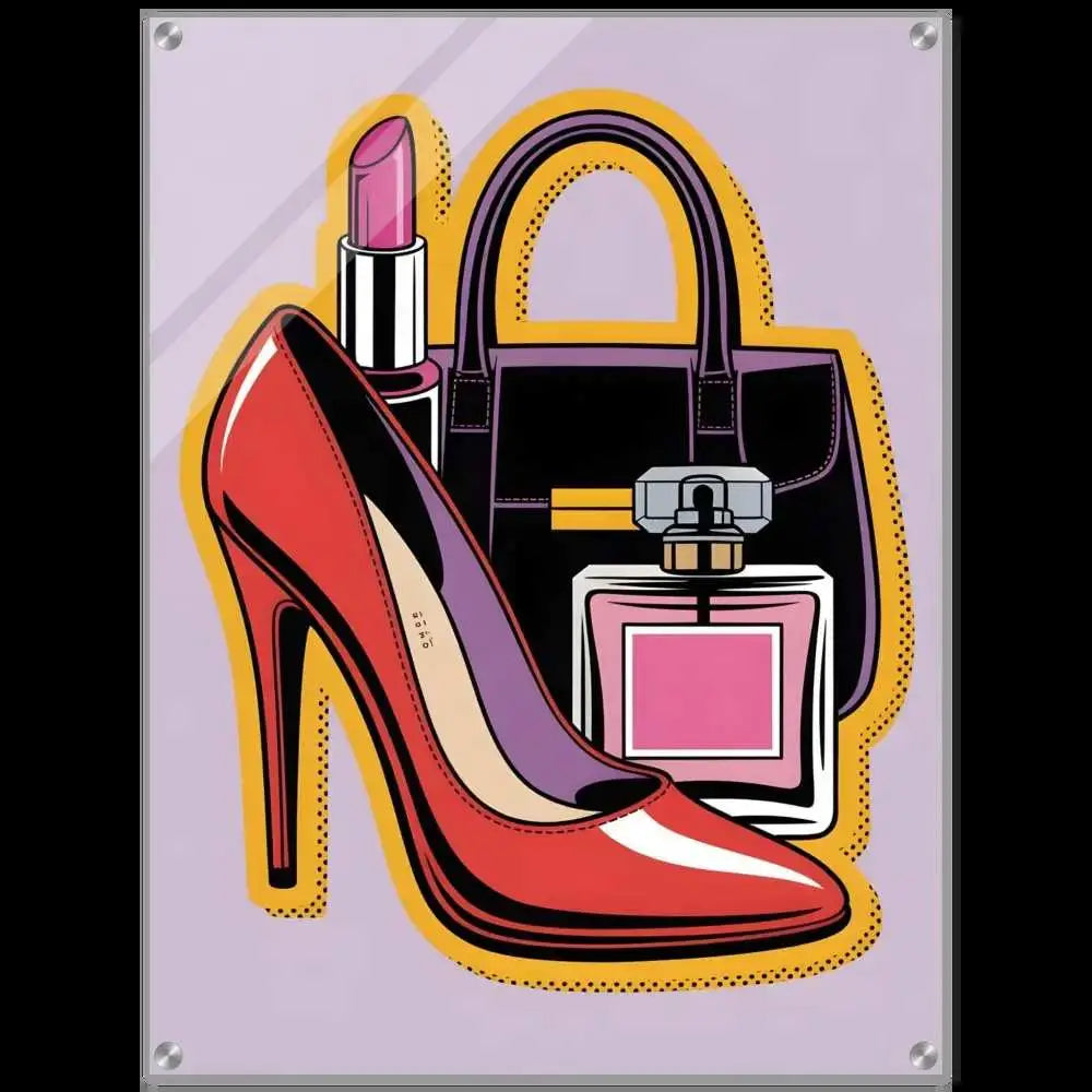 Red high-heeled shoe with pointed toe for Glam Slam PixiOnyx Gloss Bomb Pop product display