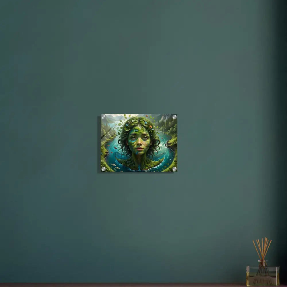 Nature-themed wall art acrylic print titled Green Goddess by PixiOnyx Nature Dreamscape
