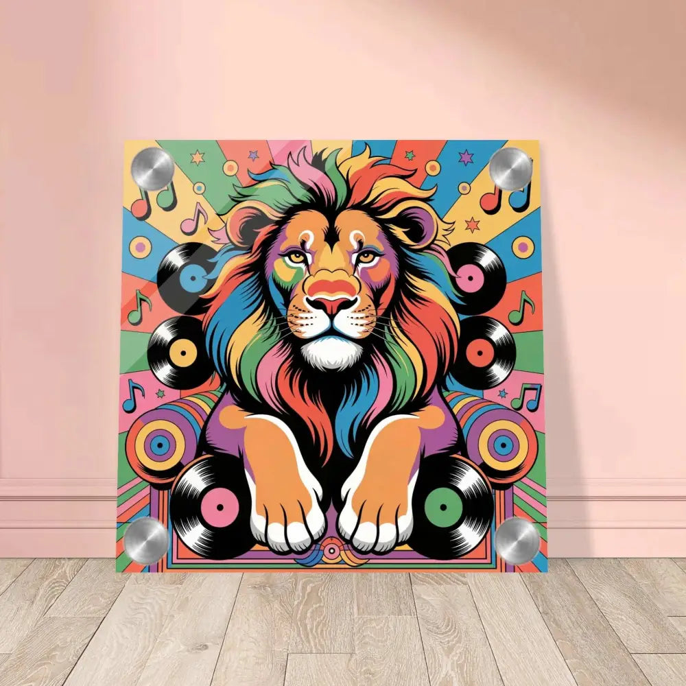 Vibrant pop art Acrylic Print Groove King PixiOnyx Gloss Groove reflected power artwork