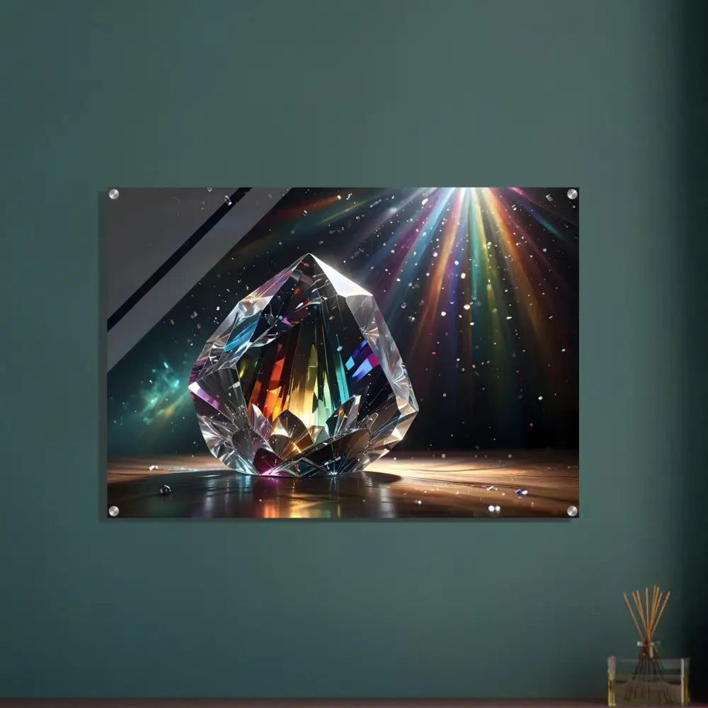 Prismatic crystal artwork displayed as Acrylic Print in PixiOnyx Crystal Clarity product
