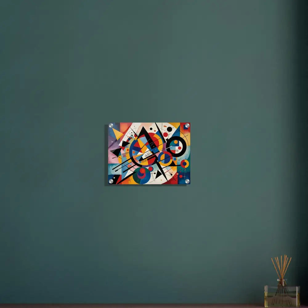 Abstract geometric art print on acrylic surface from Rhythmic Geometry PixiOnyx collection