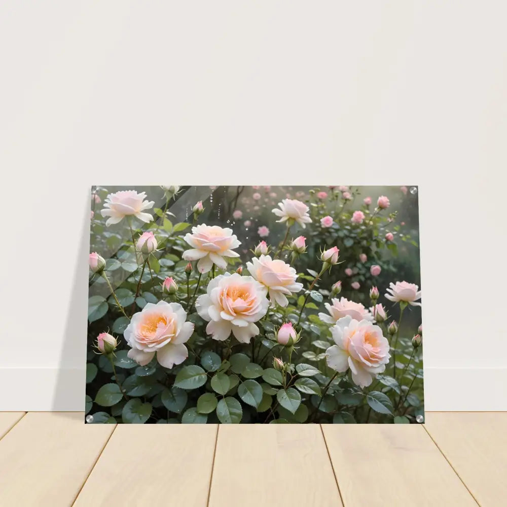Floral canvas print acrylic wall art from PixiOnyx Soft Petal Symphony collection