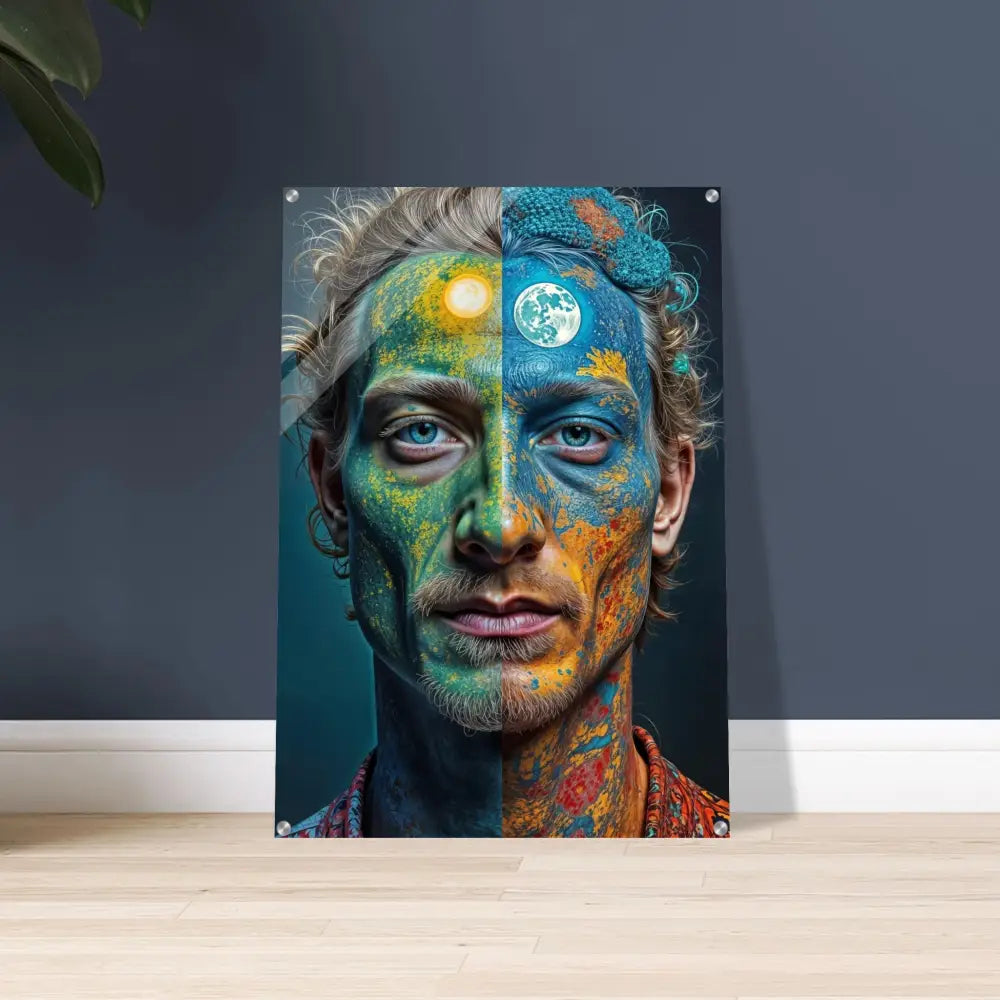 Artistic portrait tapestry artwork for Acrylic Wall Art Faces of the Wild Code