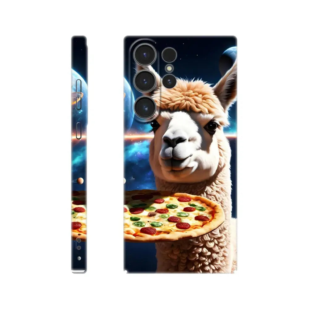Alpaca Pizza Samsung Case with llama and pizza design for Galaxy Slim Shell