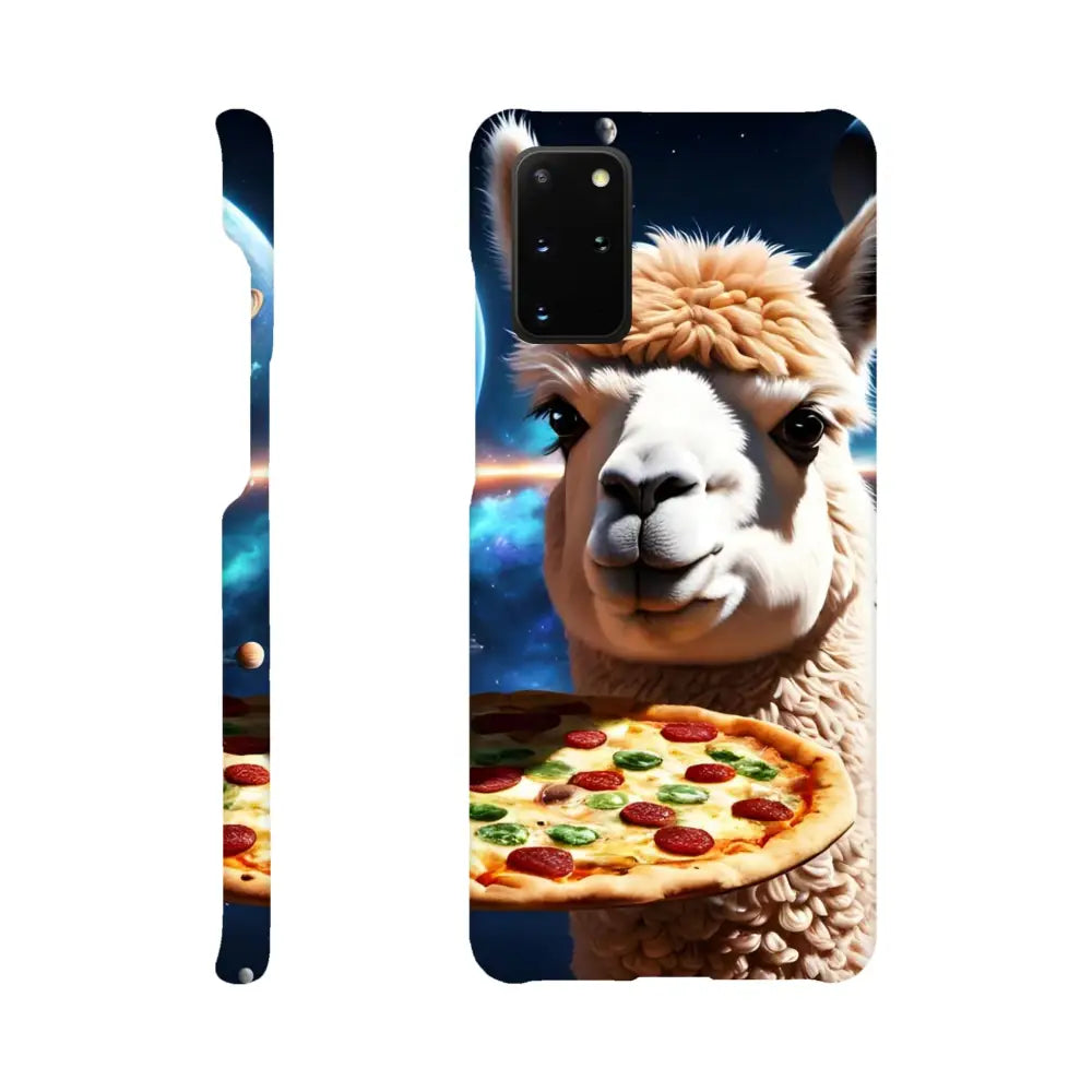 Llama pizza phone case on Samsung Galaxy with cosmic crust wrap by PixiOnyx