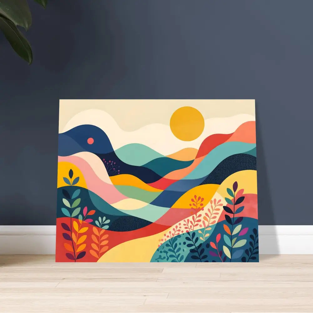 Colorful abstract landscape painting on Aluminum Print PixiOnyx Dreamscape Metal