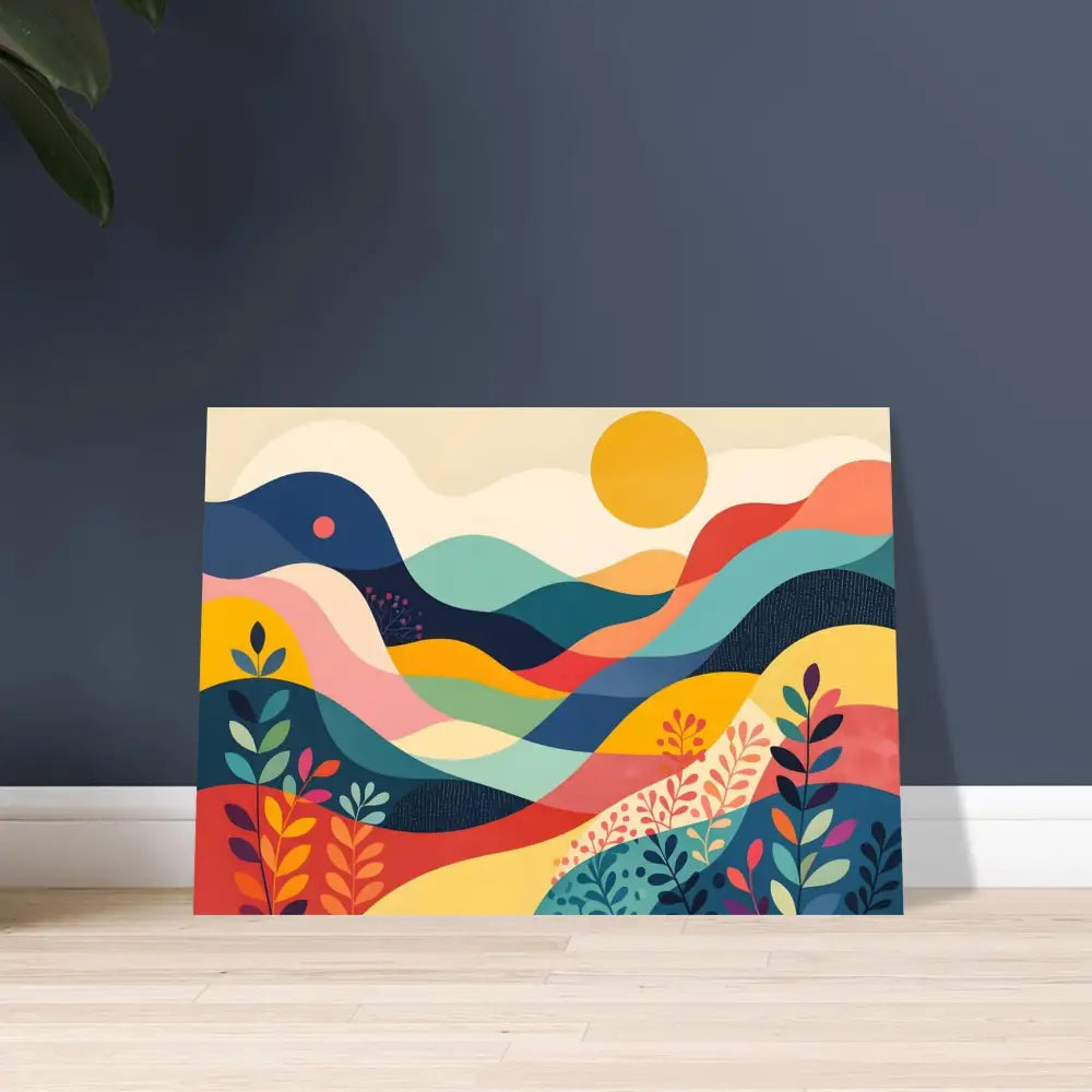 Colorful abstract landscape painting on Aluminum Print PixiOnyx Dreamscape Metal