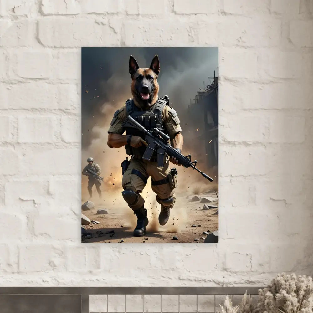Dog Soldier Poster Aluminum Print Battlehound Vanguard PixiOnyx Tactical Alloy Wall Art