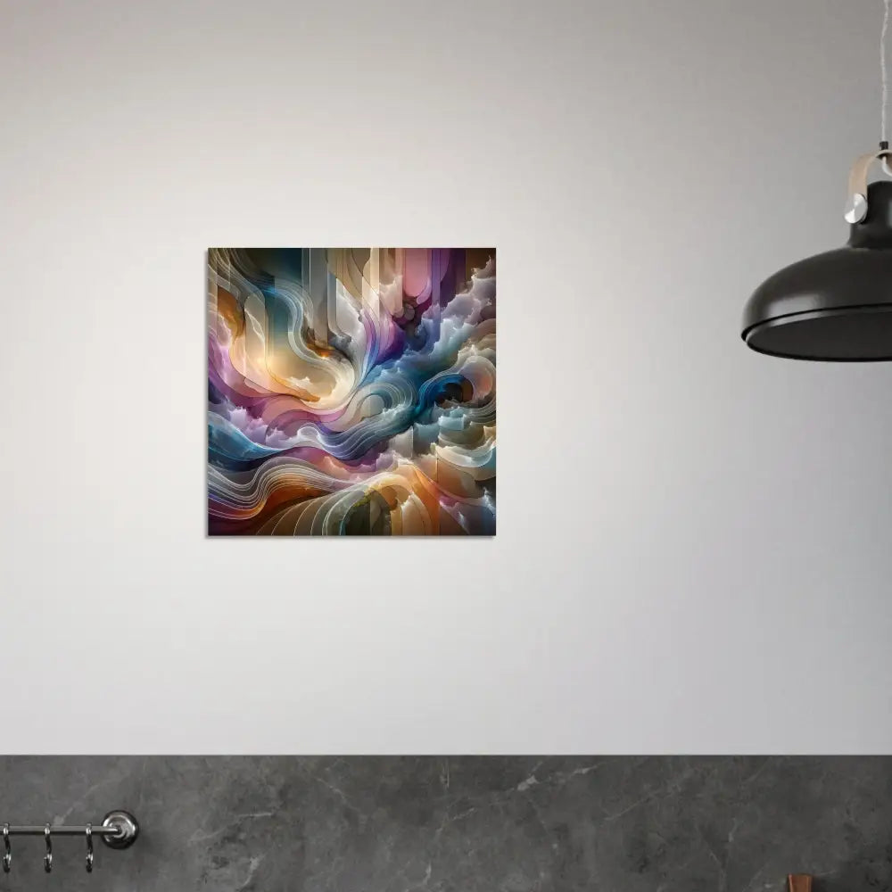 Abstract colorful swirling artwork on Aluminum Print Celestial Layer Flux PixiOnyxAbstract Metal Edition