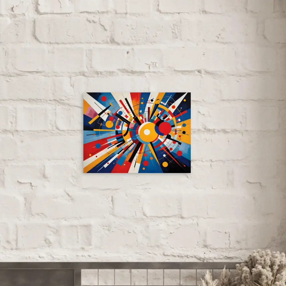 Abstract colorful geometric artwork on Aluminum Print Celestial Motion PixiOnyx
