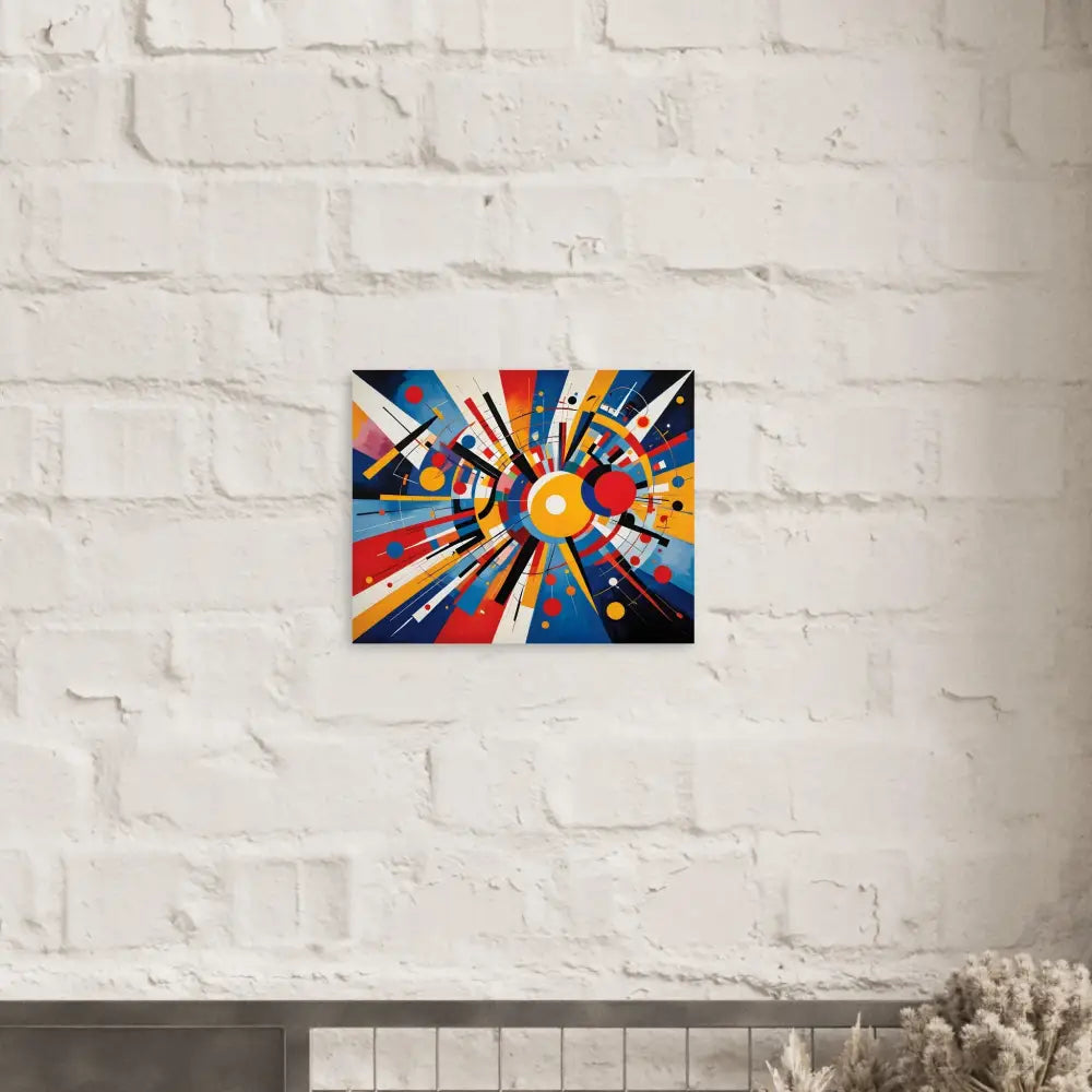 Abstract geometric painting on Aluminum Print Celestial Motion by PixiOnyx