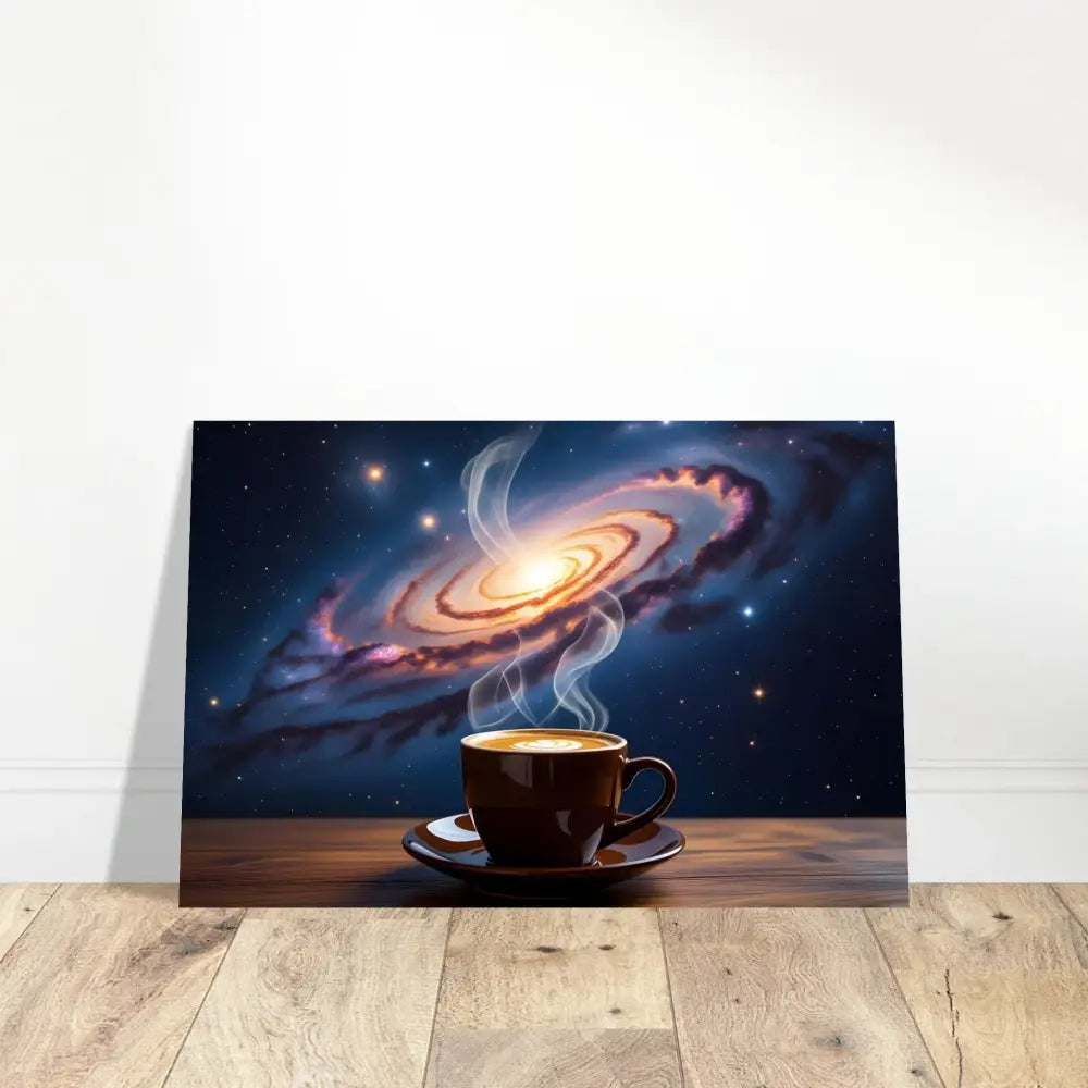 Aluminum Print Cosmic Brew with galaxy backdrop for PixiOnyx Dreamscape Metal