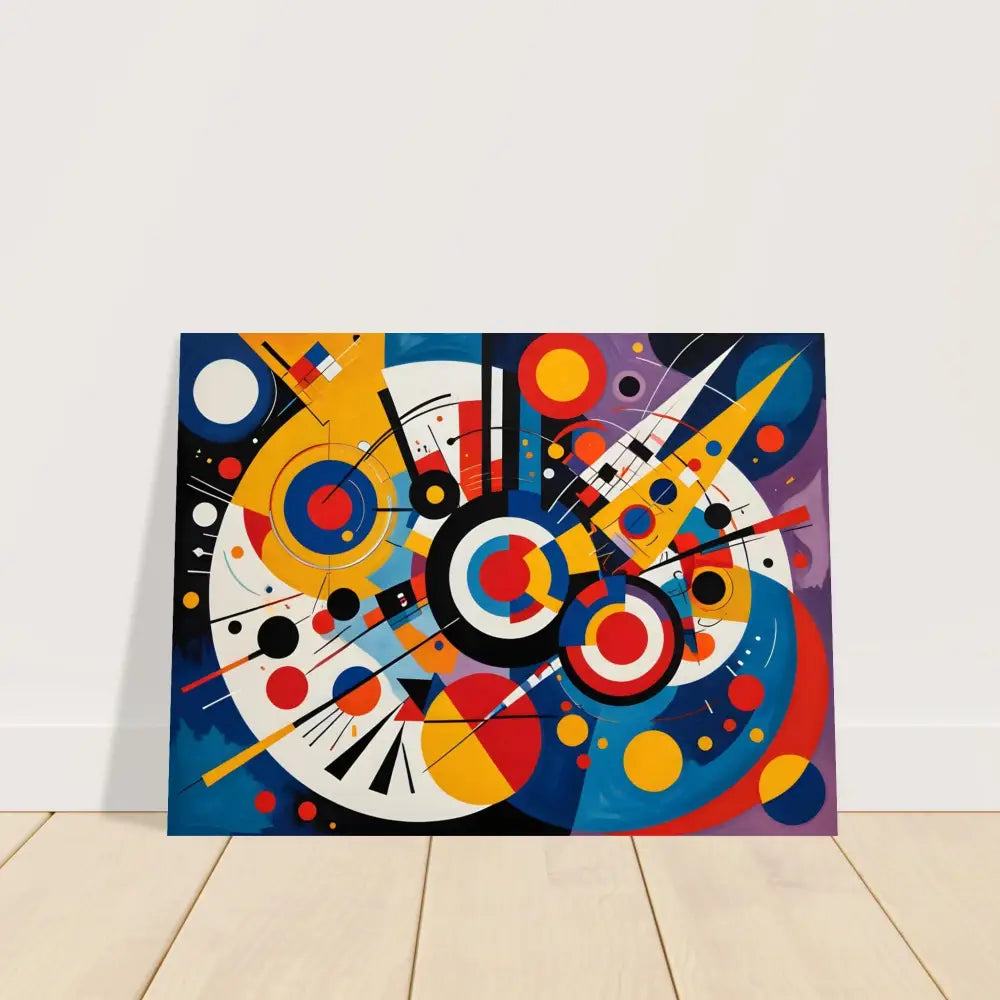 Abstract geometric painting displayed as Aluminum Print in PixiOnyx Dynamic Balance collection