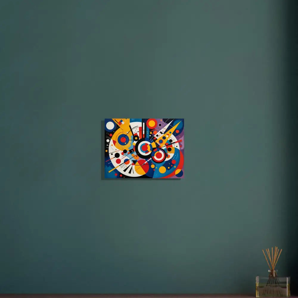 Abstract colorful geometric painting on Aluminum Print – Dynamic Balance | PixiOnyx Abstract Geometry