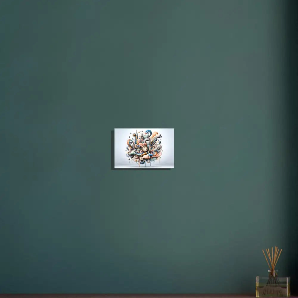 Abstract colorful wall art Aluminum Print Pastel Mechanica Dadaist Bloom PixiOnyx