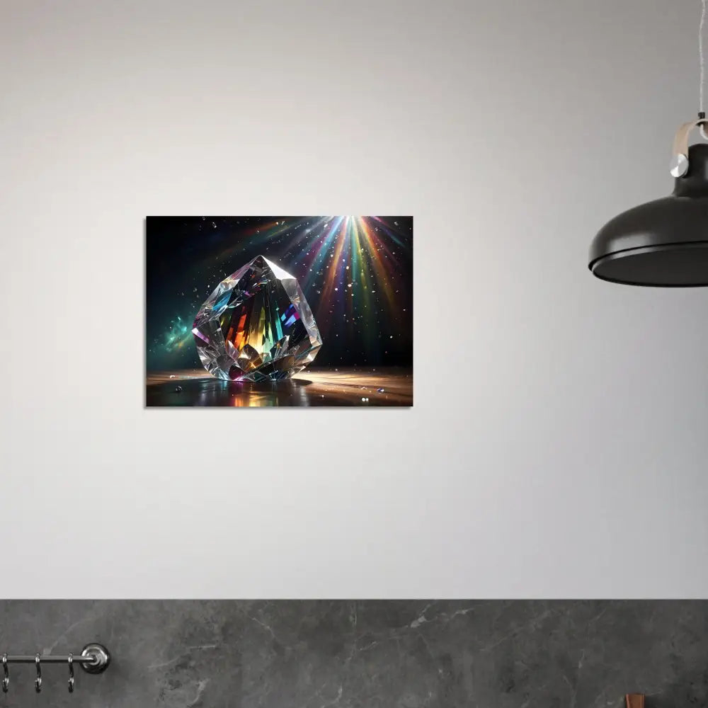 Prismatic crystal art print on Aluminum Print – Prismatic Splendor by PixiOnyx Crystal Alloy