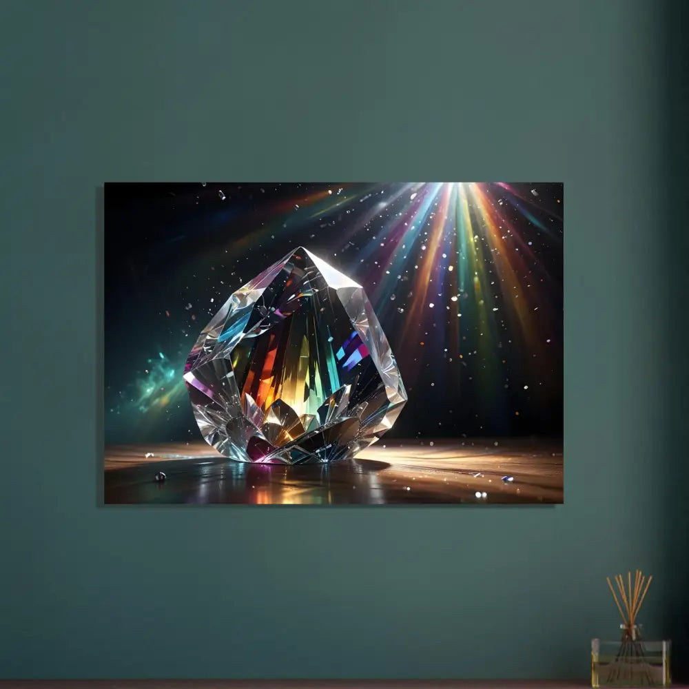 Prismatic crystal artwork on Aluminum Print titled Prismatic Splendor by PixiOnyx Crystal Alloy