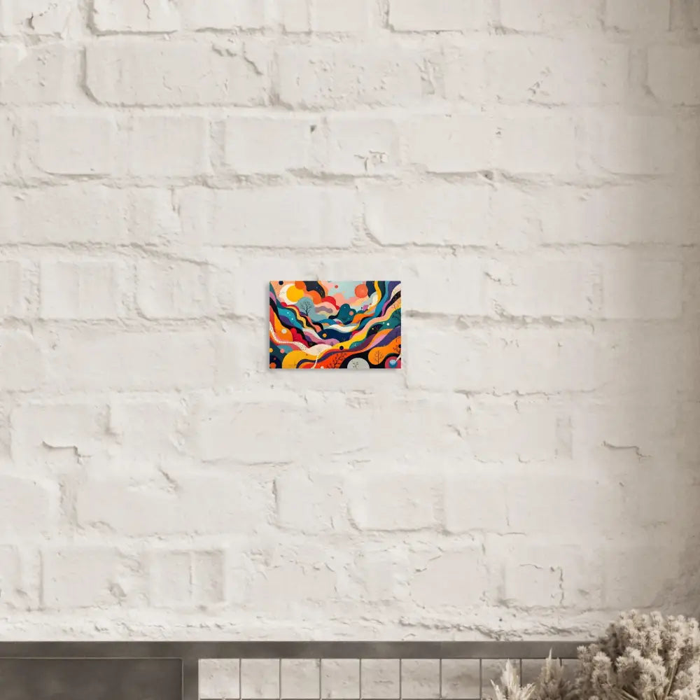 Colorful abstract art print on Aluminum Print Psychedelic Landscape Flowstate PixiOnyx