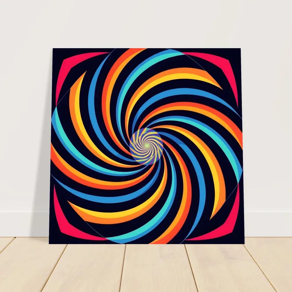Colorful spiral artwork on Aluminum Print Spirograph Swirl by PixiOnyx Urban Alloy