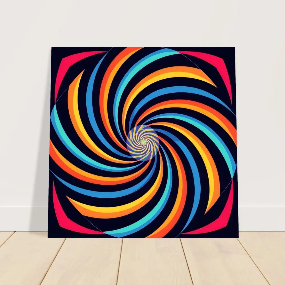 Colorful spiral artwork on Aluminum Print Spirograph Swirl by PixiOnyx Urban Alloy
