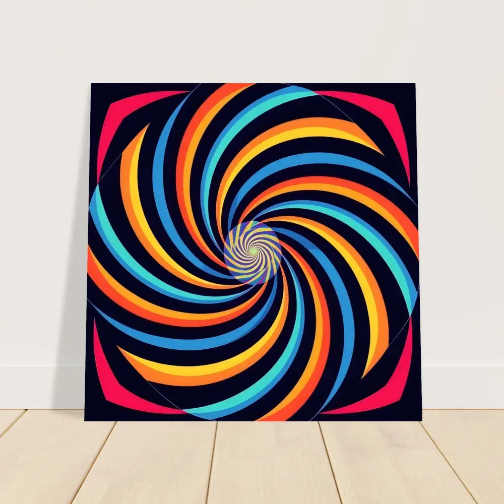 Colorful spiral artwork on Aluminum Print Spirograph Swirl by PixiOnyx Urban Alloy