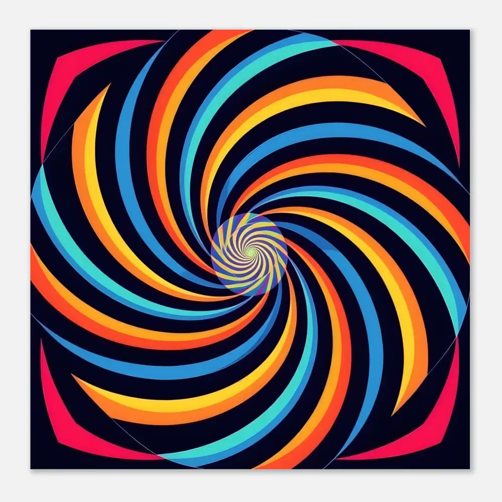 Colorful swirling optical illusion on Aluminum Print Spirograph Swirl PixiOnyx Urban Alloy