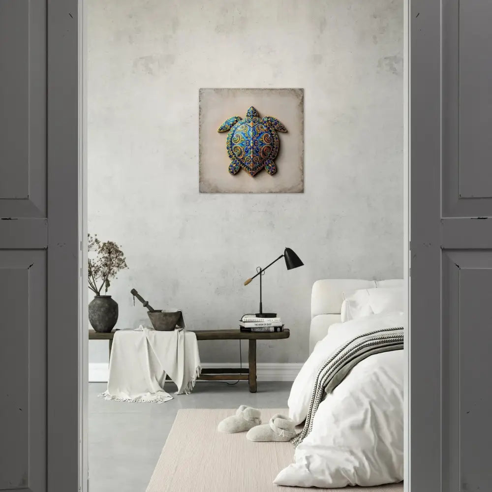Turtle wall art Aluminum Print Turtle Sigil Shell of Patterns PixiOnyx Radiant Totem