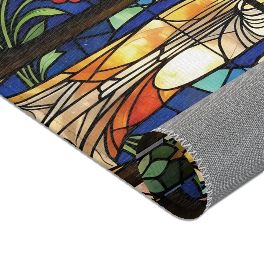 Stained glass patterned rug from the Area Rug Divine Radiance PixiOnyx Sacred Light collection