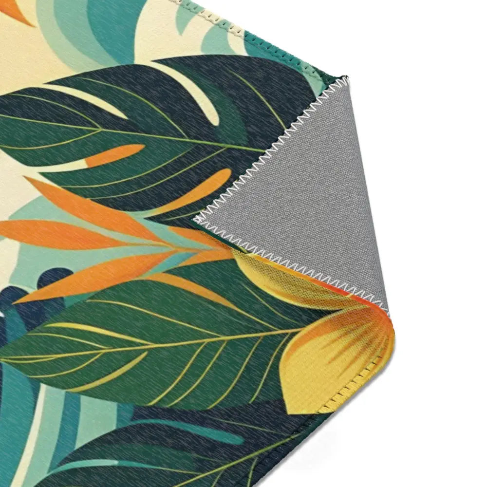 Tropical-themed area rug with wave pattern for Coastal Dreamscape decor